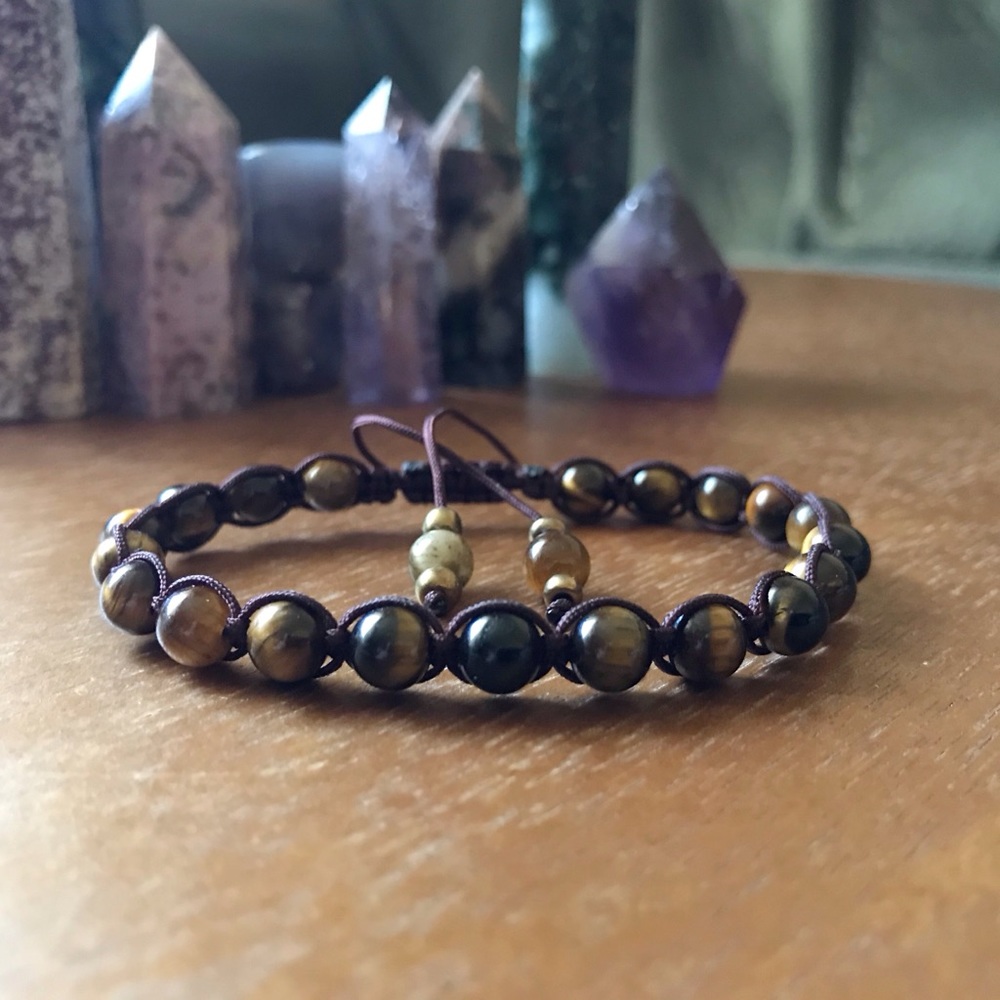 Handmade} Golden Tigers Eye Adjustable Bracelet